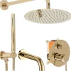 Kit de douche-baignoire encastrée REA Lungo Gold + box