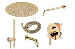 Kit de douche-baignoire encastrée REA Lungo Gold + box