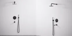 Kit de douche-baignoire encastrée REA Lungo Black + box