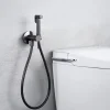 Kit Douchette anti-calcaire hygiénique encastrée WC ou Bidet Salle de Bain Black Gun Métal IMEX LINE RDD038/BGM