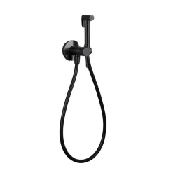 Kit Douchette anti-calcaire hygiénique encastrée WC ou Bidet Salle de Bain Noir Mat IMEX LINE RDD038/NG