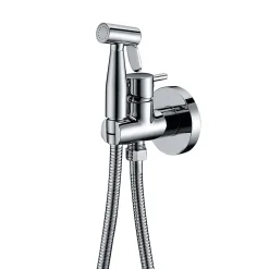 Kit Douchette anti-calcaire hygiénique encastrée WC ou Bidet Salle de Bain Chrome IMEX MUNICH RDM001