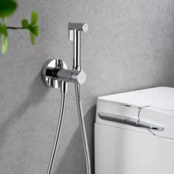 Kit Hygiène Douchette de WC / Bidet Encastré Chrome IMEX GENOVA RDG053