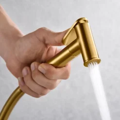 Kit Hygiène Douchette de WC / Bidet Encastré Or Brossé IMEX GENOVA RDG053/OC