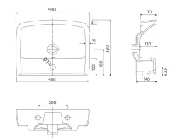 KOLO by Geberit Rekord Lavabo suspendu 50x38cm, avec perçage et débordement (K91952000)