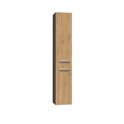 KOMMA - Meuble salle de bain 2 portes - 31x30x174 cm - Colonne rangement SDB