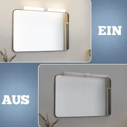 Lampe de miroir de salle de bain NETTLIFE LED 40 cm 6 W IP44 4 000 K
