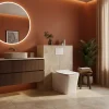 LANERI WC au Sol Edge Rim - Cuvette Rimless sans bride Blanc Brillant FIL Mural design carré - Abattant Soft-Close