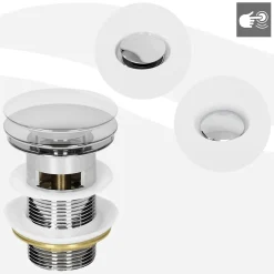 Lavabo à encastrer noir mat céramique bouchon de vidange argent
