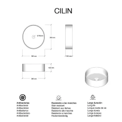 Lavabo à poser CILIN céramique 36x12x36 cm cuivre