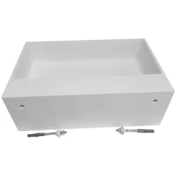 Lavabo à suspendre 60x40x20cm en fonte minérale avec porte-serviettes intégré - TWG02