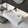Lavabo / vasque à suspendre 74x50x13cm en fonte minérale - PB2014