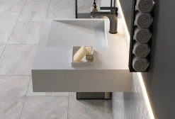 Lavabo / vasque à suspendre 74x50x13cm en fonte minérale - PB2014