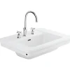 Lavabo a encastrer céramique traditionnelle SANINDUSA 3 trous Vintage blanc