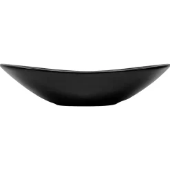 Lavabo a poser en ceramique noir moderne avec garniture de vidage 630x360x155 mm
