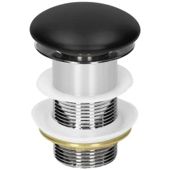 Lavabo a poser en ceramique noir moderne avec garniture de vidage 630x360x155 mm