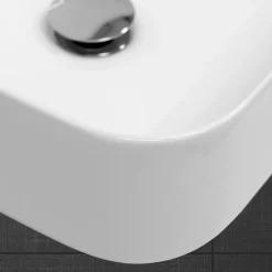 Lavabo carré ceramique vasque a poser salle de bain lave-mains blanc 390x390 cm