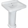 Lavabo 68cm céramique traditionnelle SANINDUSA Vintage blanc (compatible avec la colonne Vintage non incluse)