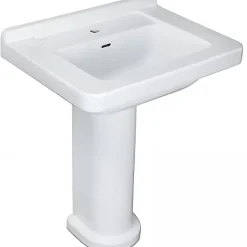 Lavabo 68cm céramique traditionnelle SANINDUSA Vintage blanc (compatible avec la colonne Vintage non incluse)