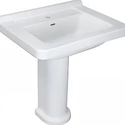 Lavabo 68cm céramique traditionnelle SANINDUSA Vintage blanc (compatible avec la colonne Vintage non incluse)