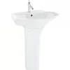 Lavabo 55cm mural céramique traditionnelle SANINDUSA Aveiro Jade blanc