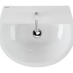 Lavabo 50cm mural céramique traditionnelle SANINDUSA Easy blanc