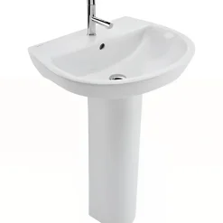 Lavabo 50cm mural céramique traditionnelle SANINDUSA Easy blanc