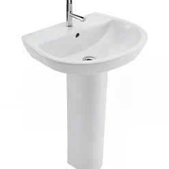 Lavabo 55cm mural céramique traditionnelle SANINDUSA Aveiro Easy blanc