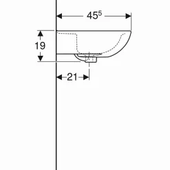 Lavabo céramique percé BASTIA 60 CM - GEBERIT - 00110500000