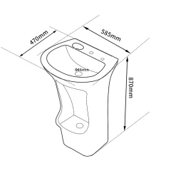 Lavabo d'ablutions Méca - Bassin Lavage des pieds Wudu Blanc - DILECI