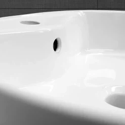 Lavabo en ceramique blanc vasque a poser rond Evier moderne toilette 460x155mm