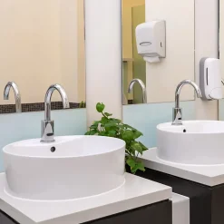 Lavabo en ceramique blanc vasque a poser rond Evier moderne toilette 460x155mm