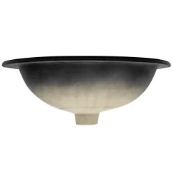 Lavabo en ceramique noir mat vasque encastre pour salle de bain 570x485x195 mm