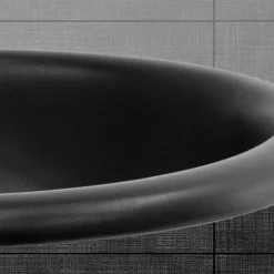 Lavabo en ceramique noir mat vasque encastre pour salle de bain 570x485x195 mm