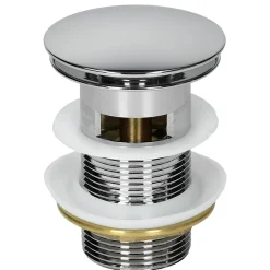 Lavabo en céramique blanc avec garniture de vidage et trop-plein 510x415x155 mm