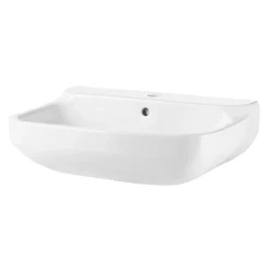 Lavabo en céramique, blanc, l.55 cm Teesta GoodHome
