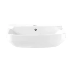 Lavabo en céramique, blanc, l.55 cm Teesta GoodHome