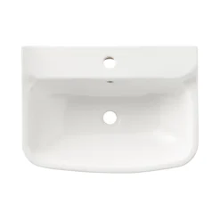 Lavabo en céramique, blanc, l.55 cm Teesta GoodHome