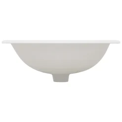 Lavabo en céramique blanc avec garniture de vidage et trop-plein 570x195x485 mm