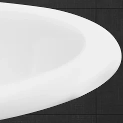 Lavabo en céramique blanc avec garniture de vidage et trop-plein 570x195x485 mm