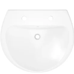 Lavabo en céramique, blanc, l.55 cm Cavally GoodHome
