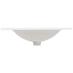 Lavabo en céramique blanc avec garniture de vidage et trop-plein 610x465x175 mm