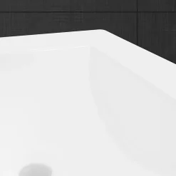 Lavabo en céramique blanc avec garniture de vidage et trop-plein 610x465x175 mm