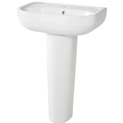 Lavabo en céramique blanche l.57 cm Cavally GoodHome