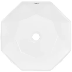 Lavabo en céramique pour salle de bain lavabo en forme de diamant 42x13,5 cm