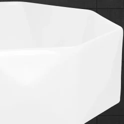 Lavabo en céramique pour salle de bain lavabo en forme de diamant 42x13,5 cm