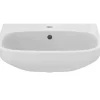 Lavabo en porcelaine vitrifiée blanche l.50 x H.18 x P.44 cm, Ideal Standard