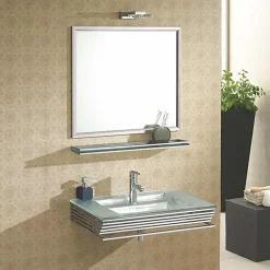 Lavabo en verre Opal - Coloris Argent