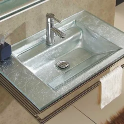 Lavabo en verre Opal - Coloris Argent