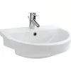 Lavabo mural céramique traditionnelle SANINDUSA UrbY 54x46 blanc (robinet et vidage non inclus)